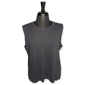 BonWorth Sleeveless Black Top Size Large Petite